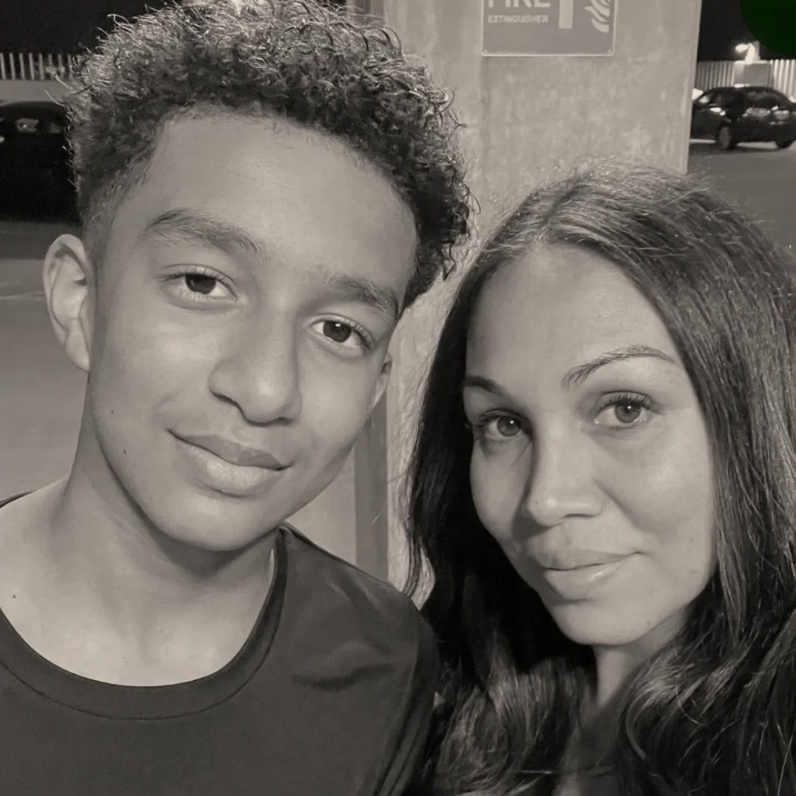 A mother and teenage son